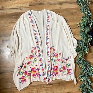Umgee | Floral Cream Kimono Cardigan